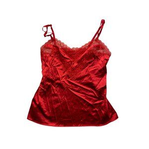 Vintage Red Vanity Fair Lace Trim Camisole #5730